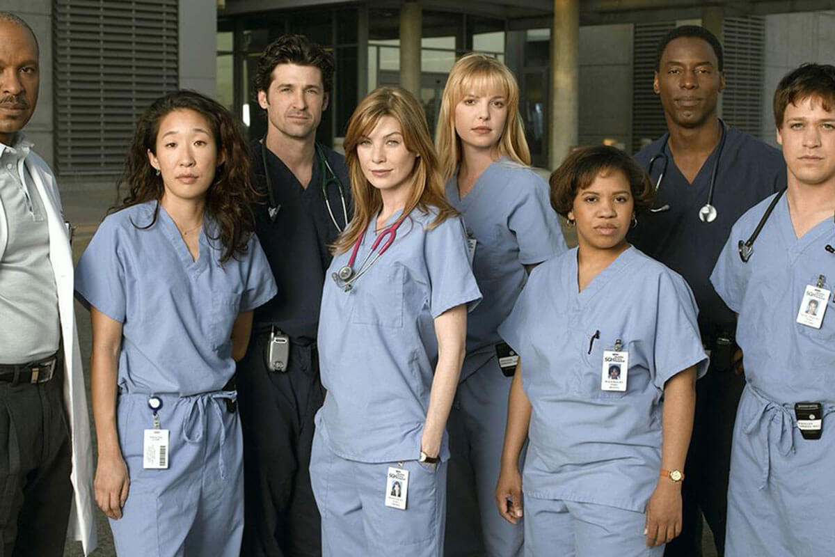 A photo of the cast of Grey's Anatomy, one of Toast's must-watch TV & movie classics