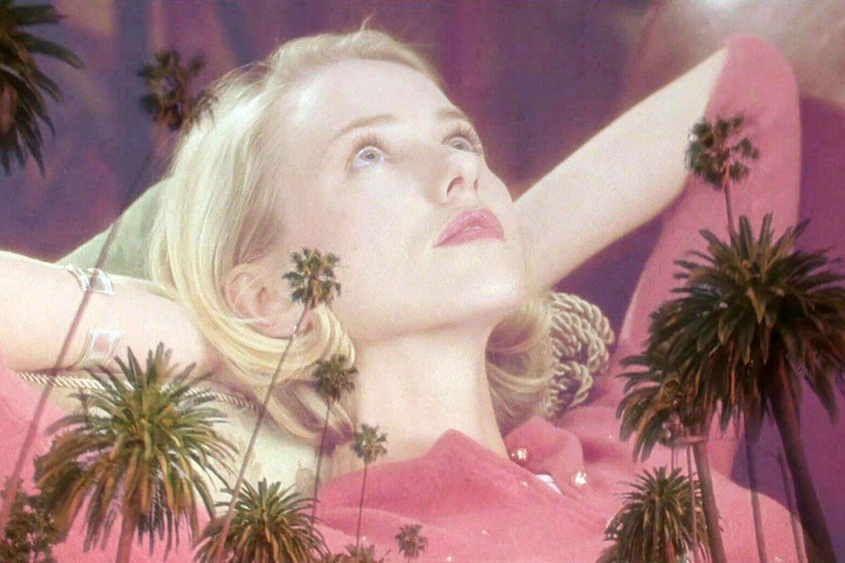 Part of the Cannabis (Virgin) Diaries, actress Kim Basinger looking up at the ceiling in the movie, Mullholland Drive