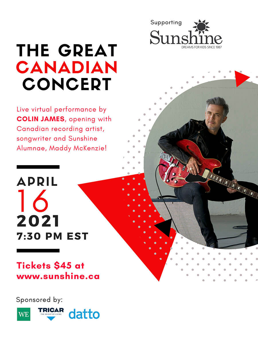 poster of the great canadian concert with colin james