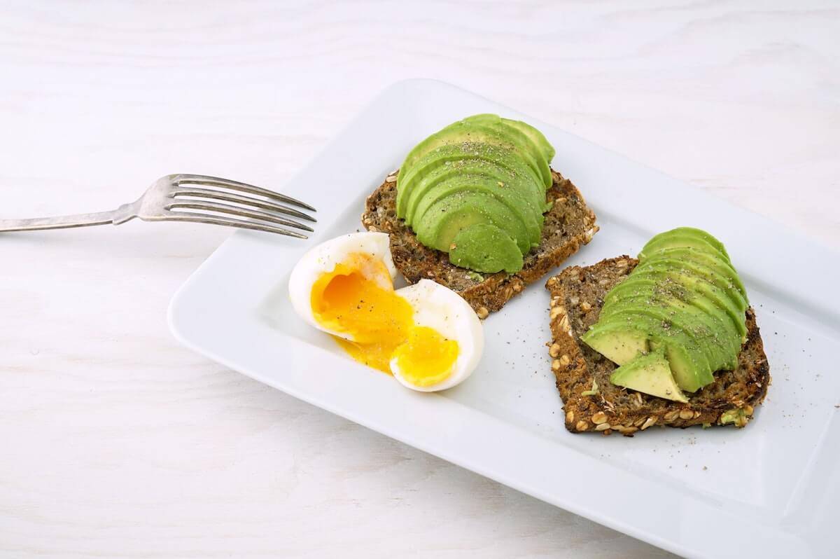 Eggs, avocado & toast are an example of sports nutrition 