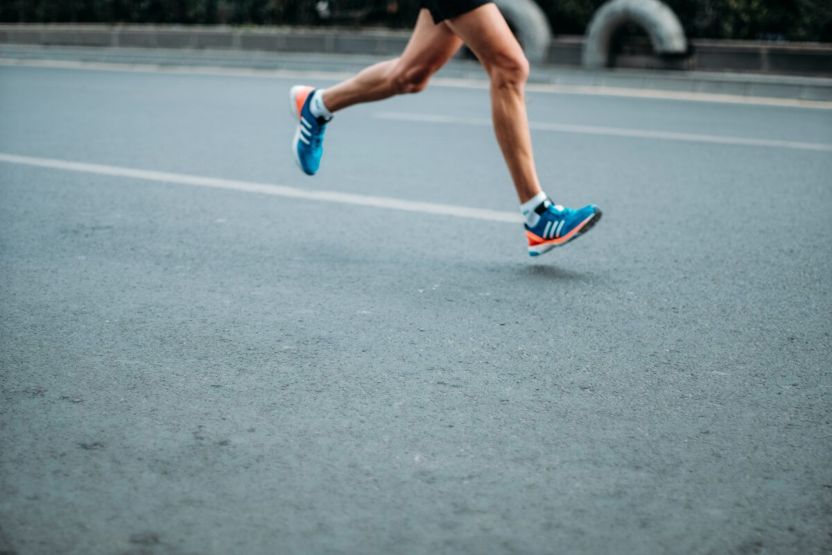 a man's legs running, 1 of 5 natural mood boosters