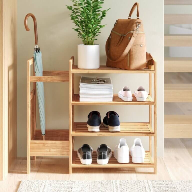 bamboo shoe rack, an eco-friendly home product
