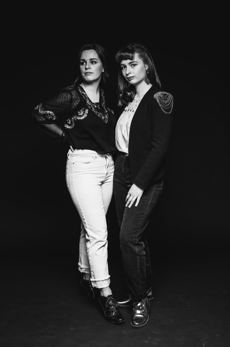 black and white full length photo of Jay & Jo