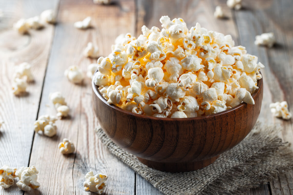 bowl of popcorn for comeback snacks recipe