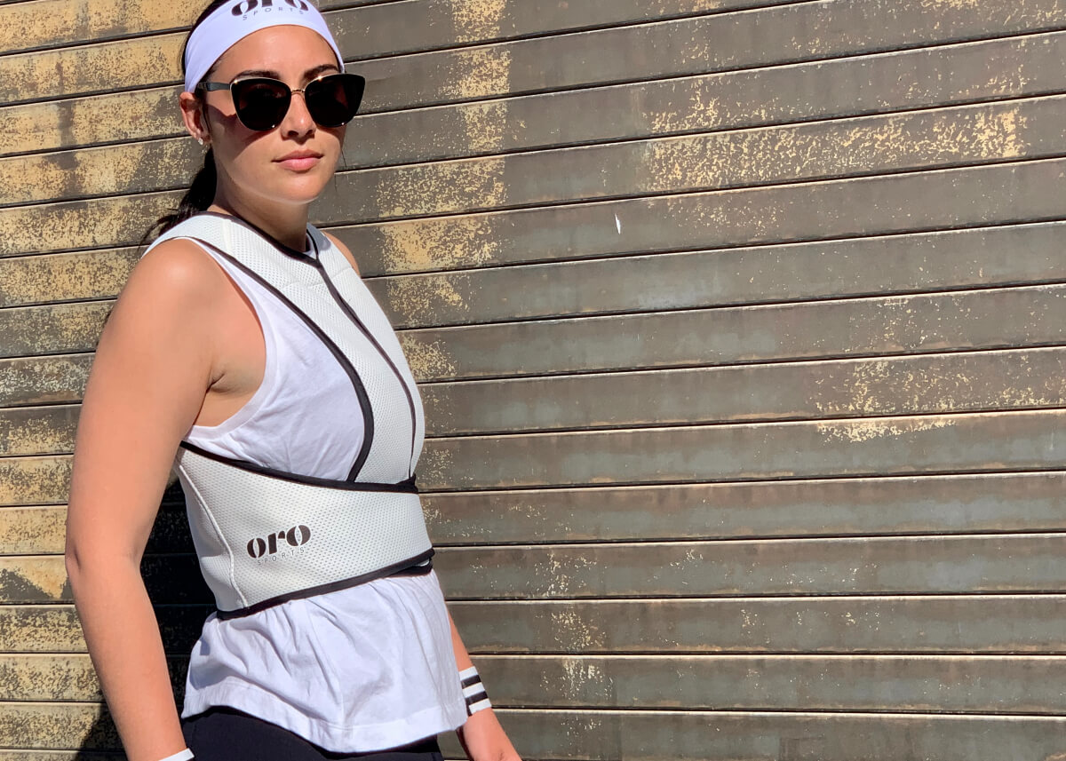 woman wearing oro sports cooling vest