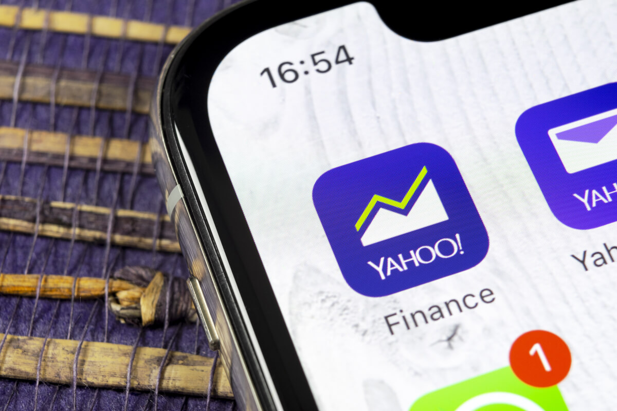 yahoo finance app on a cell phone, one of the best investing apps