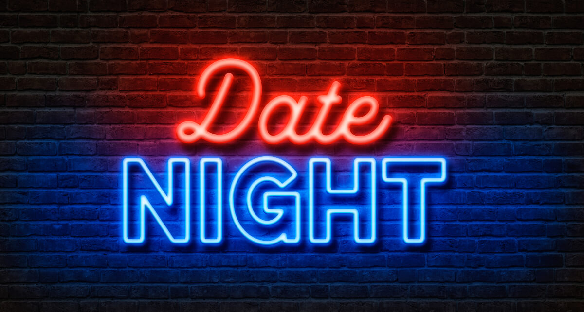 red and blue neon sign for toronto date ideas