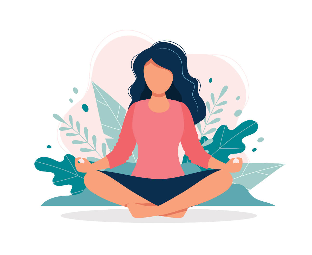 Person meditating in the lotus position