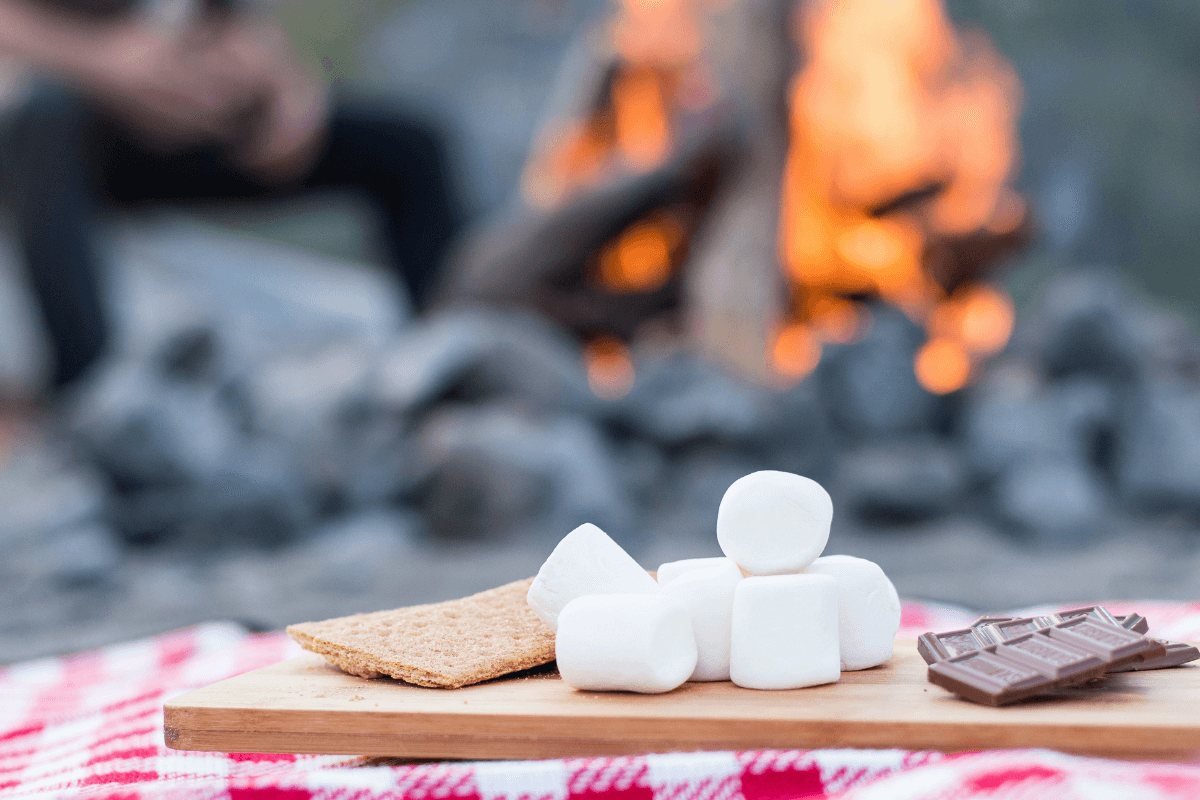 S'mores ingredients - building tasty s'mores makes a fun winter date. 
