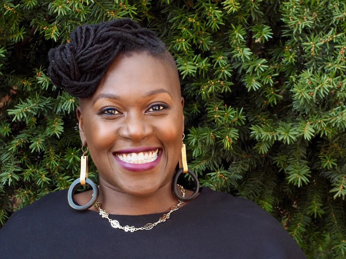 A headshot of Nana aba Duncan, who originally started Media Girlfriends as a podcast to practice her interview skills. Today, it’s a production company led by journalists of color. 