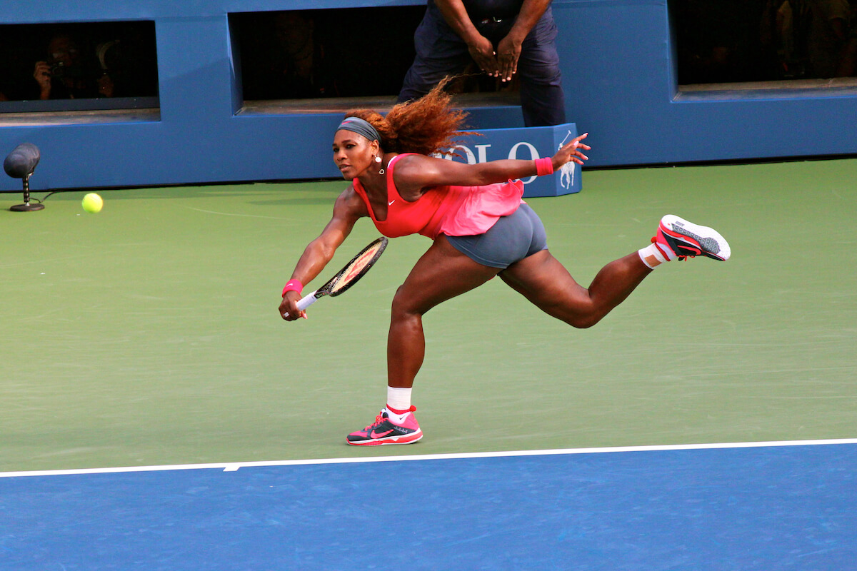 Serena Williams playing tennis