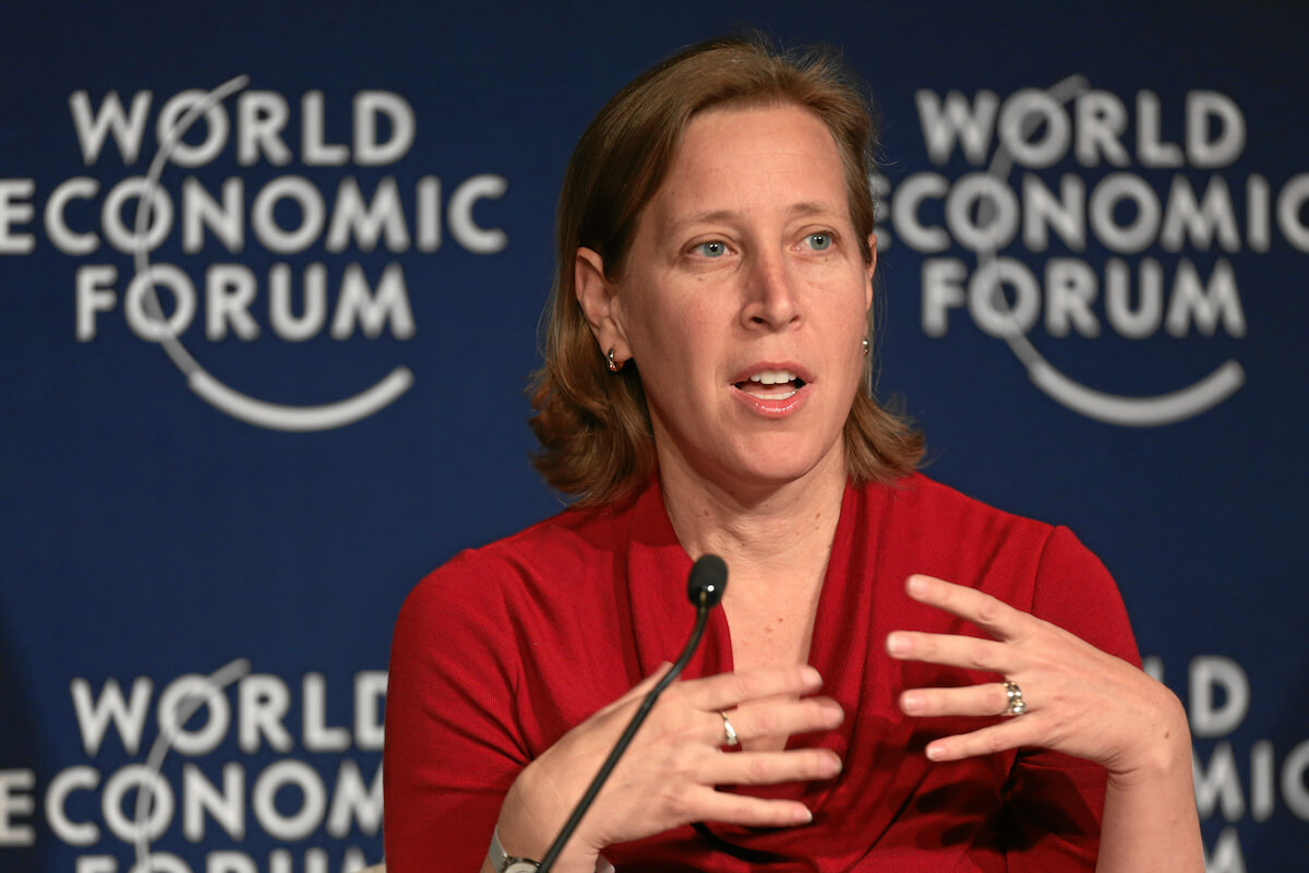 Susan Wojcicki, Chief Executive Officer, YouTube, USA, captured during the session 'A New Platform for the Digital Economy' at the Annual Meeting 2016 of the World Economic Forum in Davos, Switzerland, January 21, 2016.