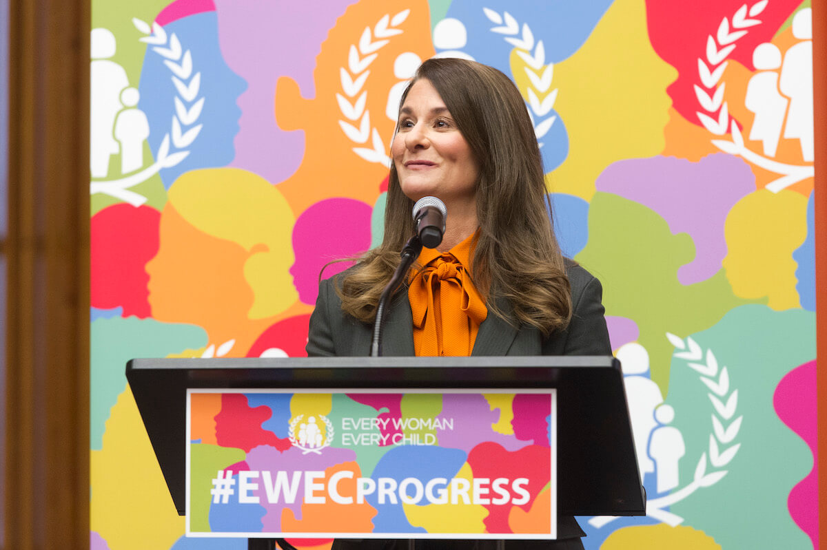 Melinda Gates speaking at Every Woman Every Child event