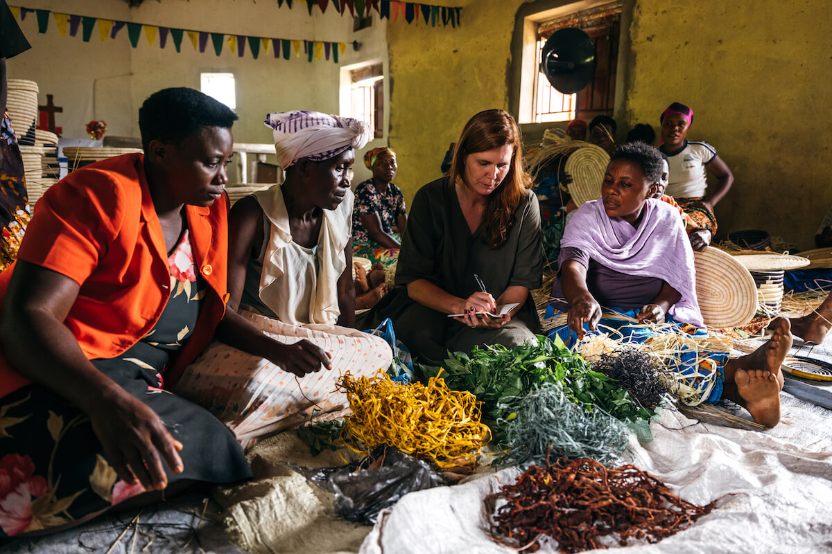 Treana working closely with her artisan partners. 