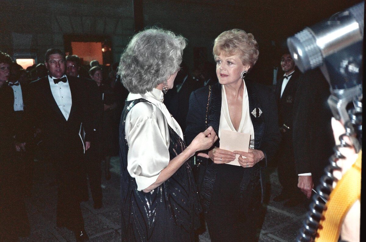 Bea Arthur and Angela Lansbury at an event