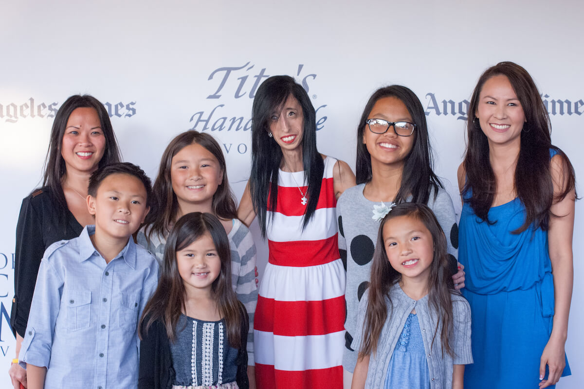 Lizzie Velasquez and family at the 2015 Newport Beach Film Festival